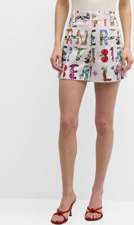 Libertine - Libertine Deco Letters High-Rise Shorts