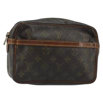Louis Vuitton Pre-owned Vintage Monogram Clutch Bag - Dames - Pre-owned - Bruin - Maat: ONE Size Leer