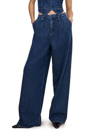 Good American Good 90s Pleated Wide Leg Jeans in Indigo724 at Nordstrom Rack