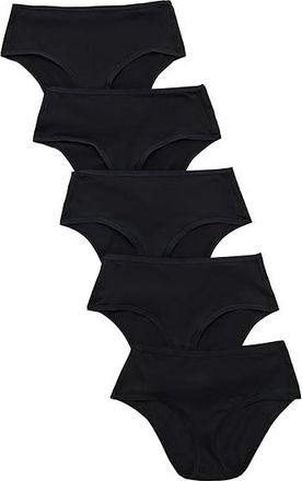 Pact Everyday Mid Rise Hipster 5-pack Womens Underwear Black : XL, Cotton/Elastane