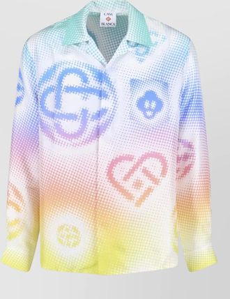 Casablanca silk logo print shirt