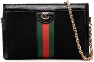 Gucci Pre-owned Gucci Small Suede Web Ophidia Chain Crossbody Ladies ZVOKC0A3ALP4CYFZ