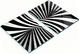 OEM Eleganti E Resistenti Lavagne In Vetro Con Motivo Astratto A Spirale, 2x40x52 Cm