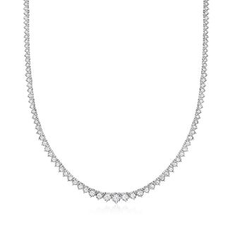 Ross-Simons Graduated Lab-Grown Diamond Tennis Necklace in Sterling Silver