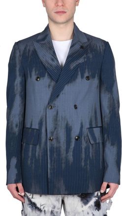 ジャケット・アウター AMIRI Blue Double-Breasted Blazer 48 M AMIRI double-breasted Blazer | Blue | FARFETCH