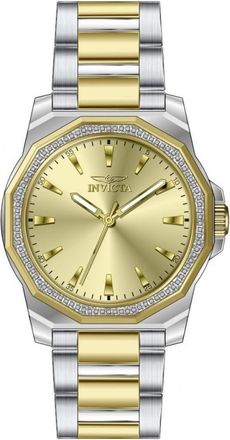 Invicta Speedway Quartz Crystal Gold Dial Mens Watch 49106