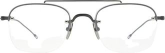 Thom Browne Pilot Semi-Rimless Bril - unisex - Brillen - Grijs - 53 MM - Accessoires