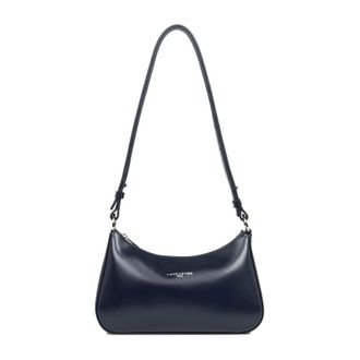 Lancaster Stijlvolle Rits Schoudertas Blauw - Dames - Tassen - Blauw - Maat: ONE Size Leer