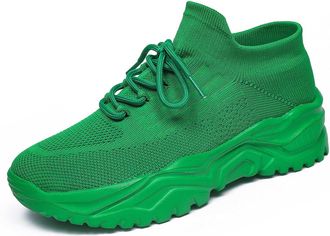 Generic Womens Slip On Trainers Ladies Breathable Sneakers with Memory Foam Platform Classic Casual Dad Shoes Streetwear Sparkly Wide Fit for Spring Summer, H