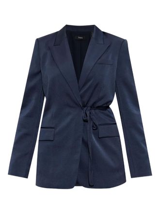 Theory notched-lapels blazer - Blue