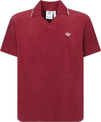 Wales Bonner Bordeaux Polo Retro Stijl - Heren - Polos - Rood - S - Tops