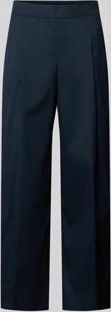 Windsor Hose mit weitem Bein und B&uuml;gelfalten in Marine, Gr&ouml;&szlig;e 36