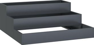 vidaXL Maceta para Jardín Antracita 90 x 90 x 35 cm Acero Vidaxl