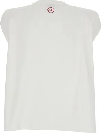 AG - Adriano Goldschmied Logo-Appliqu&eacute; Cotton Tank Top - White