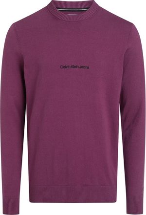 Calvin Klein Trui met ronde hals - Heren - Ronde hals truien - Paars - XL - Katoen - Truien & Vesten