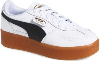 Puma Palermo Elevata Platform Sneaker in Puma White-Gum at Nordstrom, Size 7.5