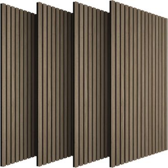 TecTake Acoustic Wall Panels sound-absorbing felt in Light Brown