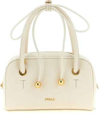 Furla Tassen, Dames, Wit, ONE Size, Leer, Poppy Dome S