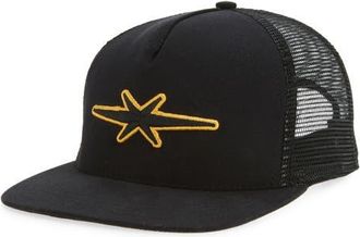 Phipps Star Logo Embroidered Snapback Trucker Hat in Black at Nordstrom