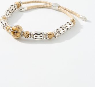 Isabel Marant Mens Beige geometric-bead bracelet