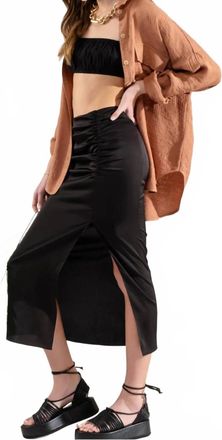 Blu Pepper Boho Button Down Oversized Shirt In Sienna