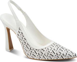 DKNY Cinette Slingback Pump in Marshmallow/Black at Nordstrom, Size 7.5