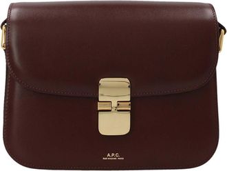 A.P.C. Maroon Grace small crossbody bag