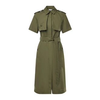 Burberry Shirt Dresses, female, Green, Size: 2XS Shirt Dress
