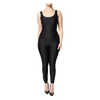 Dolce & Gabbana Jumpsuits, female, Black, Size: XS Sleeveless Bodycon Jumpsuit Dress