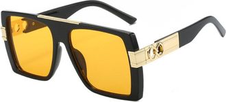 Generic Popular Sunglasses For Women Luxury Retro Men Trending Travel Sun Glasses Female Shades UV400,Black Yellow,one size 2026