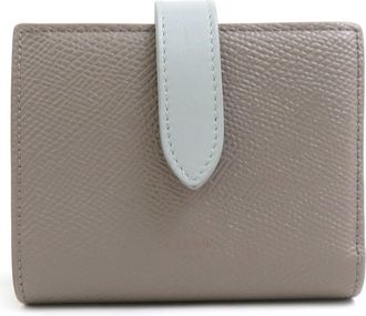 Celine Blue Gray Grayish Leather Wallet (Bi-Fold) (Pre-Owned)