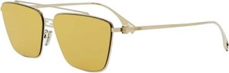 Fendi Yellow Square Ladies Sunglasses FE40110U 30L 59
