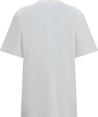 Gucci Womens Cotton And Silk Jersey T-Shirt Off White-Mc Cotton; T-Shirts White/mc Polos