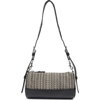 Marc Jacobs Logo Jacquard & Leather Barrel Shoulder Bag in Beige Multi at Nordstrom Rack