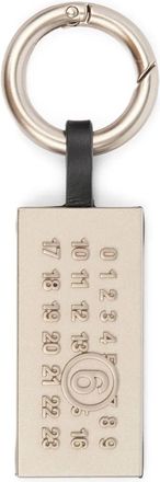 Maison Margiela stitched-leather key ring - Silver