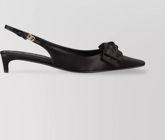 Dolce & Gabbana satin slingback pumps featuring bow detail