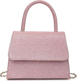 Generic Womens Vintage Top-Handle Handbag with Chain, Shining Crossbody Bag, Magnetic Closure and Flip-Open, Applies to TDaily Outings and Casual Dates (pink,