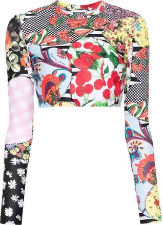 Moschino Archive Print Cropped Top