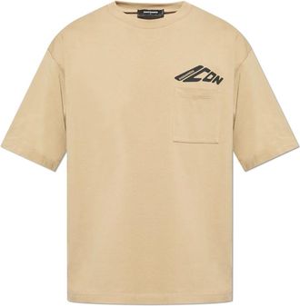 Dsquared2 Heren, Tops, Beige, Maat: XS Katoen