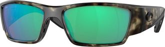 Costa Corbina Pro XL Green Polarized Glass Wrap Mens Sunglasses 6S9109 910909 61