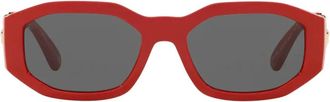Versace Medusa Biggie Zonnebril - unisex - Zonnebrillen - Rood - 53 MM - Nylon - Accessoires