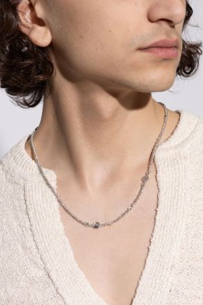 Isabel Marant Beaded Necklace, Mens, Silver