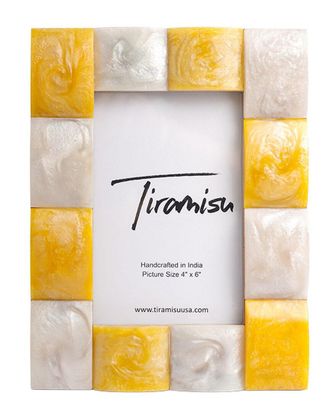 Tiramisu Lavender Pearl Mosaic Resin Photo Frame