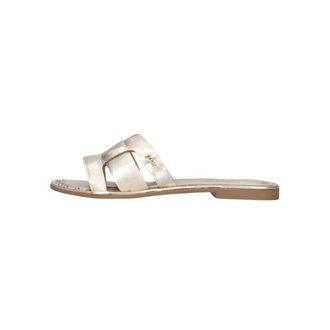 Mexx Schoenen, Dames, Geel, 39 EU, Leer, Gouden Lisa Leren Slippers met Diamanten