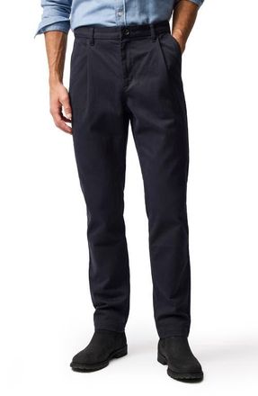 Rodd & Gunn Fielding Pleated Tapered Cotton Twill Chinos in Navy at Nordstrom, Size 36