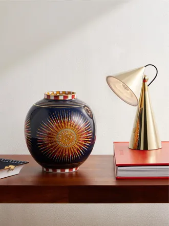 La DoubleJ Bubble Gold-Plated Porcelain Vase