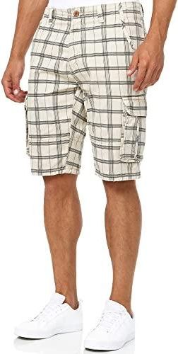 Short Cargo Homme Indicode Monroe - 100% Coton - Ceinture Incluse - Style Décontracté