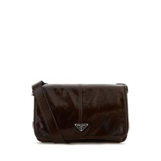 Prada Chocolate Leather Crossbody Bag