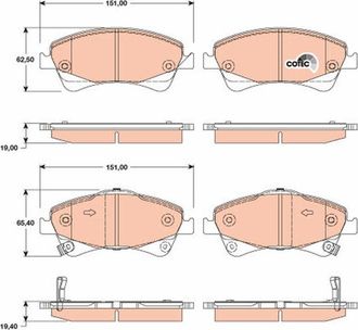 OEM Pastillas De Freno Delanteras Gdb3479 Trw