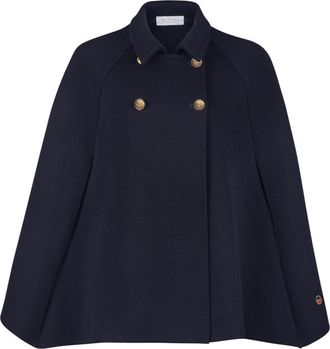 Busnel Cape - Dames - Ponchos - Blauw - L - Wol - Jassen